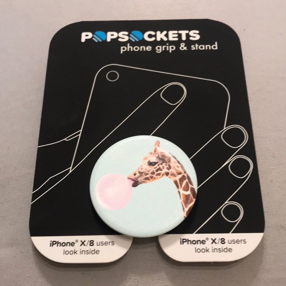 PopSockets Giraffe PopSocket Blue One Size